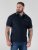 D555 Barret Interlock Jacquard Collar & Cuffs Polo Navy - Polo- & piqueskjorter - Poloskjorte i store størrelser - 2XL-8XL