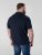 D555 Barret Interlock Jacquard Collar & Cuffs Polo Navy - Polo- & piqueskjorter - Poloskjorte i store størrelser - 2XL-8XL