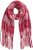 Ulla Popken Plaid Long Fringe Scarf Aubergine - Tilbehør - 
