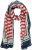 Ulla Popken Mix Stripe Scarf Forest Green - Tilbehør - 