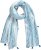 Ulla Popken Greek Stripe Tasseled Scarf Blue - Tilbehør - 