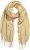 Ulla Popken Fringed Scarf Dark Putty - Tilbehør - 