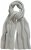 Ulla Popken Garter Stitch Knit Scarf Light Grey Melange - Tilbehør - 