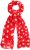 Ulla Popken Polka Dot Scarf Neon Red - Tilbehør - 