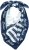 Ulla Popken Maritime Inspired Scarf Deep Aqua - Tilbehør - 