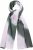 Ulla Popken Batik Striped Scarf Lavender - Tilbehør - 