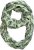 Ulla Popken Leaf Print Infinity Scarf Pistachio - Tilbehør - 