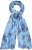 Ulla Popken Circle Print Scarf Blue - Tilbehør - 