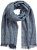 Ulla Popken Fringed Hem Knit Scarf Deep Aqua - Tilbehør - 