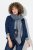 Ulla Popken Fringed Hem Knit Scarf Deep Aqua - Tilbehør - Skjerf til dame
