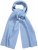 Ulla Popken Ribbed Knit Scarf Blue - Tilbehør - 