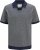 Jack & Jones Ceaston Knit Short Sleeve Sweater Grey/Blue - Gensere og hettegensere - Store hettegensere - 2XL-14XL