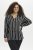 Kaffe Curve Sida Bluse Svart / Chalk Stripet - Bluser & tunikaer - 