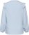 Kaffe Curve Lenia Flounce Shirt Powder Blue Stripe - Skjorter - 