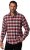 JP1880 Shirt Flannel Checked Long Sleeve Red TALL - HERREKLÆR MT-6XLT - Klær for høye menn