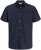 Jack & Jones Henry Slub Short Sleeve Navy - Skjorter - Store skjorter - 2XL-8XL