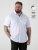 D555 Lucas Flekkavvisende Strykefri Stretchskjorte med Korte Ermer Hvit - Skjorter - Store skjorter - 2XL-8XL