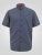 D555 Melrose Navy Icon AOP Button Down Collar Short Sleeve Navy - Kortermede skjorter - Kortermede Skjorter Store Størrelser