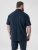 D555 Connor Stretch Cuban Collar Resort Short Sleeve Shirt Navy - Skjorter - Store skjorter - 2XL-8XL