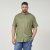 North Latitude 61109 Kortermet Skjorte med Bestefarskrage Olivengrønn - Skjorter - Store skjorter - 2XL-8XL