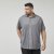 North Latitude 61116 Melert Kortermet Pikétrøye Grå - Polo- & piqueskjorter - Poloskjorte i store størrelser - 2XL-8XL