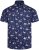 Kam Jeans 6068 Flamingo Short Sleeve Shirt Navy - Skjorter - Store skjorter - 2XL-8XL