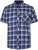 Kam Jeans 6369 Checked Short Sleeve Shirt Blue - Skjorter - Store skjorter - 2XL-8XL