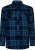 Kam Jeans 6353 Western Check Shirt Navy - Skjorter - Store skjorter - 2XL-8XL