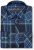 Kam Jeans 6353 Western Check Shirt Navy - Skjorter - Store skjorter - 2XL-8XL