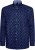 Kam Jeans 6364 All Over Floral Print Long Sleeve Shirt Navy - Skjorter - Store skjorter - 2XL-8XL
