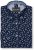 Kam Jeans 6364 All Over Floral Print Long Sleeve Shirt Navy - Skjorter - Store skjorter - 2XL-8XL