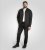 D555 Dereham 2 Knitted Sweater with Zipper Charcoal TALL - TALL gensere - 