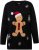 Ulla Popken Gingerbread Man Christmas Sweater Black - Hettegensere og collegegensere - Myke gensere, hettegensere og strikk