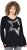 Ulla Popken Sequined Star Rolled Edge Sweater Black - Hettegensere og collegegensere - Myke gensere, hettegensere og strikk