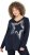 Ulla Popken Sequined Star Rolled Edge Sweater Navy - Hettegensere og collegegensere - Myke gensere, hettegensere og strikk