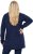 Ulla Popken Space Yarn Oversized Turtleneck Sweater Blue - Hettegensere og collegegensere - Myke gensere, hettegensere og strikk