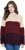 Ulla Popken Cable Knit Block Stripe V-Neck Sweater Dark Ruby - Hettegensere og collegegensere - 