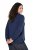 Ulla Popken Textured Glitter Embroidery Oversized Sweater Ink Blue - Hettegensere og collegegensere - Myke gensere, hettegensere og strikk