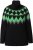 Ulla Popken Neon Alpine Pattern Long Sleeve Turtleneck Sweater Apple Green - Hettegensere og collegegensere - Myke gensere, hettegensere og strikk