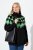 Ulla Popken Neon Alpine Pattern Long Sleeve Turtleneck Sweater Apple Green - Hettegensere og collegegensere - Myke gensere, hettegensere og strikk