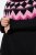 Ulla Popken Neon Alpine Pattern Long Sleeve Turtleneck Sweater Light Pink - Hettegensere og collegegensere - Myke gensere, hettegensere og strikk