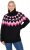 Ulla Popken Neon Alpine Pattern Long Sleeve Turtleneck Sweater Light Pink - Hettegensere og collegegensere - Myke gensere, hettegensere og strikk