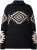 Ulla Popken Aztec Pattern Turtleneck Sweater Black - Hettegensere og collegegensere - Myke gensere, hettegensere og strikk