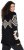 Ulla Popken Aztec Pattern Turtleneck Sweater Black - Hettegensere og collegegensere - Myke gensere, hettegensere og strikk