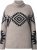 Ulla Popken Aztec Pattern Turtleneck Sweater Pebble Grey - Hettegensere og collegegensere - 