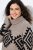 Ulla Popken Aztec Pattern Turtleneck Sweater Pebble Grey - Hettegensere og collegegensere - Myke gensere, hettegensere og strikk