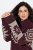 Ulla Popken Aztec Pattern Turtleneck Sweater Plum - Hettegensere og collegegensere - Myke gensere, hettegensere og strikk