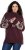 Ulla Popken Aztec Pattern Turtleneck Sweater Plum - Hettegensere og collegegensere - 