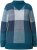 Ulla Popken Grand Check Long Sleeve Sweater Teal - Hettegensere og collegegensere - Myke gensere, hettegensere og strikk