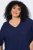 Ulla Popken Oversized 3/4 Sleeve V-Neck Sweater Navy - Hettegensere og collegegensere - Myke gensere, hettegensere og strikk